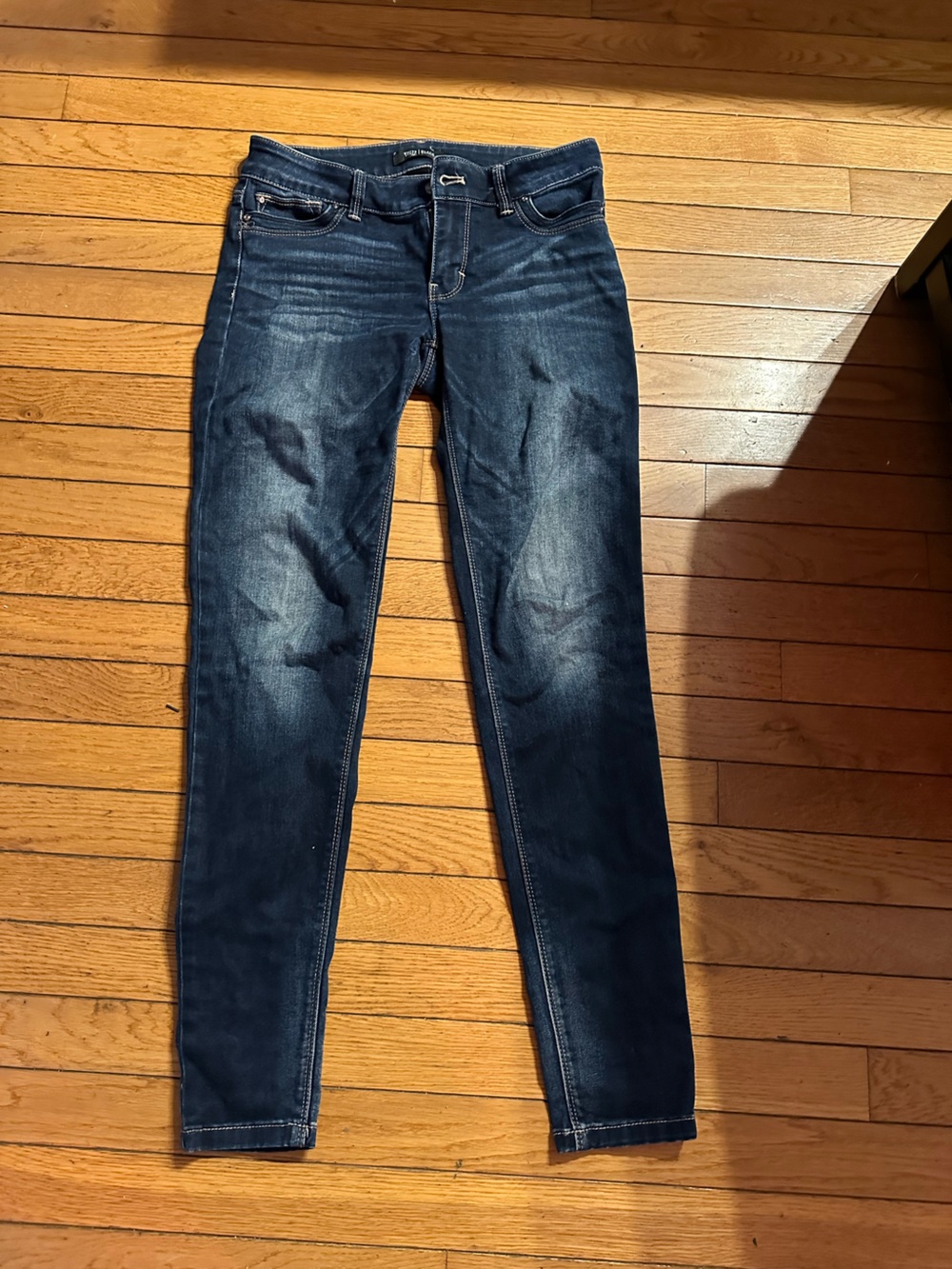 White House Black Market Dark Blue Skinny Jeans